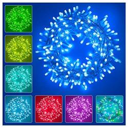 Ollny Led String Lights 66ft 198 LED 8 Color Changing Christmas Tree Lights Plug in with Remote Control, Twinkle Lights with 64 Lighting Modes Waterproof for Room Indoor Outdoor Party Garden Wedding