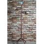 LITFAD 2 Heads Saucer Shade Floor Lamp with Water Pipe Retro Style Industrial Metal Floor Lamp for Living Room Dining Room Restaurant