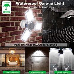 YKOPEO LED Barn Lights Outdoor, LED Yard Lights Dusk to Dawn 80W with 3 Adjustable Panels, Waterproof IP65 for Garden/Garage