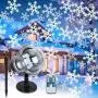 Christmas Projector Lights Outdoor Waterproof Snowflake LED Light Projector Lamp Rotating Snowfall Landscape Spotlights with Remote Control for Xmas Party Wedding Garden Indoor Outdoor Decor