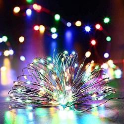 DooVee Solar String Lights, 2 Pack 33ft 100 LED Solar Fairy Lights Outdoor, Waterproof Copper Wire 8 Modes Solar Powered Fairy Lights for Christmas, Garden, Yard, Party, Patio, Wedding(Multicolor)