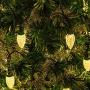 FUNPENY C9 Christmas String Lights, 50 LED 33ft Outdoor Fairy Lights Extendable Green Wire String Lights for Patio Xmas Tree Wedding Party Decoration, Warm White