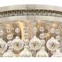 Regina Modern Ceiling Light Flush Mount Fixture Brushed Nickel 15 1/4'' Wide Crystal Droplets for Bedroom Kitchen Living Room Hallway Bathroom - Vienna Full Spectrum