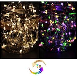 Color Changing Fairy String Lights,Twinkle String Lights USB Plug in, 40Ft 120LEDs 11 Modes Fairy Lights with Remote Timer for Room Wedding Garden Party Craft Bedroom Christmas (Warm White&Multicolor)