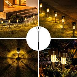 Sowsun Solar Pathway Lights Outdoor ,Solar Powered Landscape Garden Lights for Pathway ,Lawn, Patio, Yard,Path,Walkway Decoraiton-12 Pack(warm white)