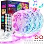 Led Strip Lights 100 Feet, Dimmable Color Changing by 44Key Remote Controller Ultra Long Strip Lights, Sync to Music Led Lights for Bedroom,Room and Home Decoration