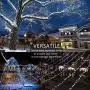 Oopswow 100 LED 39 FT Led String Lights, Plug in Fairy String Lights with Light Sensor and Timer, Extendable for Indoor, Outdoor, Wedding Party, Christmas Tree, New Year, Garden Decor,100L White
