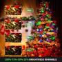 Decute Colors Changing Christmas Lights Outdoor Indoor 11 Modes Extendable, 99FT 300LED Christmas String Lights Warm White & Multicolor Changing Waterproof Tree Light with Timer Remote