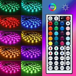 RGB LED Strip Lights 59ft, GLIME 18m Color Changing 5050 Lights for Bedroom with Remote for Home Lighting Kitchen Bedroom Flexible Strip Lights for Bar Home DIY Decoration（3 x 19.7ft）