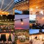 VAVOFO Outdoor String Lights with G40 Globe Bulbs, Waterproof Backyard Patio Lights, Hanging Indoor Outdoor String Lights for Bistro Deckyard Cafe Gazebo Porch Garden Party (Black, 25)