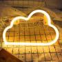LED Signs Neon Lights for Wall Decor,USB or Battery Decor LED Light,Neon Signs for Bedroom,Decorative LED Neon Light Sign for Bar,Christmas,Home Party,Kids,Girls Living Room (Cloud-Warm White)
