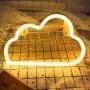 LED Signs Neon Lights for Wall Decor,USB or Battery Decor LED Light,Neon Signs for Bedroom,Decorative LED Neon Light Sign for Bar,Christmas,Home Party,Kids,Girls Living Room (Cloud-Warm White)