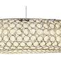 Maxax LED Crystal Chandelier Ceiling Light Fixture 1 Ring Pendant Light with 3 LED Strips for Dining Room,Bathroom, Bedroom,Living Room,Cord Adjustable,Chrome