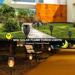 【Upgraded 12Pack Torches】Solar Lights Outdoor, 12LED Solar Torch Lights with Dancing Flickering Flames, Waterproof Landscape Decoration Flame Lights for Garden Pathway Yard-Auto On/Off Dusk to Dawn