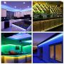 LED Strip Lights, Lampee 16.4ft 12V Flexible RGB Lights Color Changing, 5050 SMD Rope Light Kit with Remote Controller and 150 LEDs for Home, Kitchen, Bedroom, DIY Decoration