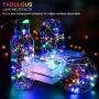 Chalpr Fairy Lights USB Plug in String Lights, 33 Ft 100 LEDs Twinkle Lights, 16 Color Change Firefly Lights with Remote for Bedroom, Wedding, Parties, Patio