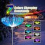 Neporal Solar-Garden-Lights-Outdoor-Decorative Solar Flowers Garden Lights Solar Powered IP65 Waterproof Fiber Optic Solar Stake Lights for Yard Patio Garden Pathway (4 Pack)
