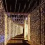 Twinkle Star 300 LED Window Curtain String Light with Remote Control Timer for Christmas Wedding Party Home Garden Bedroom Outdoor Indoor Decoration (Warm White)