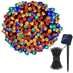 Koxly Solar String Lights,72FT 200 LED 8 Modes Solar Powered Christmas Lights Outdoor String Lights Waterproof Fairy Lights for Garden Party Wedding Xmas Tree