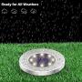 Solar Lights Outdoor, 8 LEDs Solar Ground Lights, Garden Lights Solar Powered Waterproof Solar Landscape Lights for Deck Lawn Pathway Yard Driveway Walkway(Daylight White, 10-Pack)