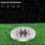 Solar Lights Outdoor, 8 LEDs Solar Ground Lights, Garden Lights Solar Powered Waterproof Solar Landscape Lights for Deck Lawn Pathway Yard Driveway Walkway(Daylight White, 10-Pack)
