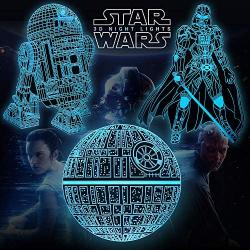 3D Illusion Star Wars Night Lights for Kids, 16 Color Changing Bedroom Decor Star Wars Gifts with Remote & Smart Touch, Christmas and Birthday Gifts for Boys Star Wars Fans, Star Wars Toys for Kids