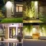 Solar Lights Outdoor, Sunix Motion Sensor Outdoor Light 22 LED Wireless Waterproof Security Light Wall Mounted for Patio, Deck, Yard, Garden, 4 Pack