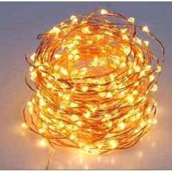 200 Led Fairy Lights 66Feet Starry String Lights Waterproof Firefly Lights Warm White on Copper Wire UL Adaptor Included, for Indoor Outdoor Christmas Decorative Patio Wedding Garden