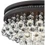Regina Ceiling Light Flush Mount Fixture Bronze 16'' Wide Tiered Crystal Droplets for Bedroom Kitchen Living Room Hallway Bathroom - Vienna Full Spectrum