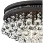 Regina Ceiling Light Flush Mount Fixture Bronze 16'' Wide Tiered Crystal Droplets for Bedroom Kitchen Living Room Hallway Bathroom - Vienna Full Spectrum