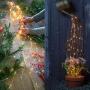 Outdoor Solar Fairy Lights Firefly Bunch Lights Fairy String Light Waterproof Watering Can Lights Solar Garden Lights Solar String Lights Waterproof for Home Wedding Party Christmas Decoration