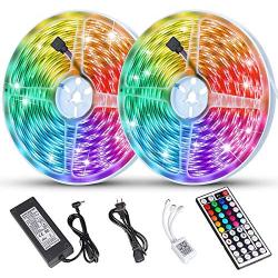 Litake LED Strip Lights 65.6ft/20m Ultra-Long RGB LED Light Strips Dimmable Color Changing Strip Lights with 44 Keys Remote 600 LED SMD 5050 Waterproof LED Tape Lights for Bedroom, Kitchen, Party