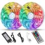 Litake LED Strip Lights 65.6ft/20m Ultra-Long RGB LED Light Strips Dimmable Color Changing Strip Lights with 44 Keys Remote 600 LED SMD 5050 Waterproof LED Tape Lights for Bedroom, Kitchen, Party