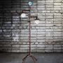 LITFAD 2 Heads Saucer Shade Floor Lamp with Water Pipe Retro Style Industrial Metal Floor Lamp for Living Room Dining Room Restaurant