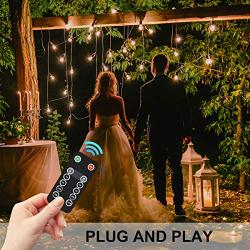 Newpow Outdoor Dimmer 360 Watts, IP67 Waterproof, 60Ft Remote Range, Timer Switch, Memory Function, Plug-in Dimmer Works with 120v Dimmable Outdoor String Lights LED and Incandescent Bulb - Black