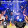 Star Projector, Ocean Wave Night Light Projector with Adjustable Lightness Remote Control Timer 10 Lighting Modes Built-in Music Speaker Galaxy Light for Kids Adult Bedroom Living Room