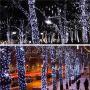 Jiamao 2 Pack 42.7ft 100 LED Solar Christmas Light 8 Modes Waterproof Solar String Light Outdoor Solar Fairy String Lights for Garden,Wedding,Party, Patio,Christmas Decoration (White)