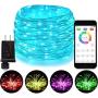 Blingstar Fairy Lights 16 Color Changing Christmas Lights 66Ft 200 LED String Lights Plug in Waterproof Twinkle Lights APP Controlled Clear Wire Lights with Timer for Bedroom Indoor Outdoor Decor