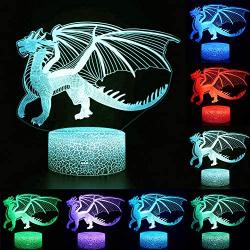 Night Light - 3D Illusion Led Lamp with 7 Colors Kids Bedroom Decor (dinosaur4)