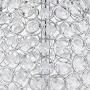 Kasey Modern Table Lamp Acrylic Beaded Silver Gourd White Drum Shade for Living Family Room Bedroom Bedside - Possini Euro Design