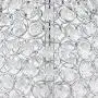 Kasey Modern Table Lamp Acrylic Beaded Silver Gourd White Drum Shade for Living Family Room Bedroom Bedside - Possini Euro Design