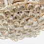Lighting Groups 42'' Retractable Clear Blades Fan and Chandelier with Lights and Romote Control Modern Crystal Ceiling Fan for Indoor Living Dining Room Bedroom Ceiling Light Kits (42 Inch, Gold A)