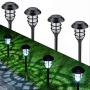 GIGALUMI 8 Pcs Solar Lights Outdoor Pathway, Waterproof Led Solar Lights for Lawn,Patio,Yard,Garden,Path,Walkway or Driveway.