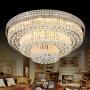 KALRI Modern K9 Crystal Chandelier Flush Mount LED Ceiling Light Fixture Pendant Lamp for Living Room Bar Shop (Dia 31.5)