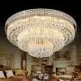 KALRI Modern K9 Crystal Chandelier Flush Mount LED Ceiling Light Fixture Pendant Lamp for Living Room Bar Shop (Dia 31.5)