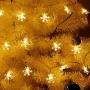 Twinkle Star 100 LED Christmas Snowflake String Lights, 49 FT Plug in Fairy Light Waterproof, Extendable for Indoor Outdoor Holiday Wedding Party, Xmas Tree, New Year, Garden Decorations, Warm White