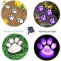 Elnsivo Solar Paw Print Lights, Purple Lights Halloween Decor, Solar Lights Outdoor Dog Cat Puppy Animal Garden Lights for Patio,Yard,Any Pet Lover (Solar Purple paw)