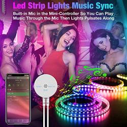 65.6ft Led Strip Lights Reemeer Led Lights Strip Music Sync Led Lights Smart App Controlled and Remote Led Lights for Bedroom Party Home Decoration