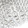 Modern K9 Crystal Raindrop Chandelier Lighting 5 Lights Flush Mount LED Ceiling Light Fixture, L13.7''x W13.7''x H11''Pendant Lamp for Dining Room,Living Room,Hallway.