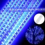 GPODER Falling Rain Lights 30CM, 8 Waterproof Tubes Meteor Lights, 288 LEDs Meteor Shower Lights for Christmas Outdoor Garden House Window Xmas Tree Decoration(Blue)